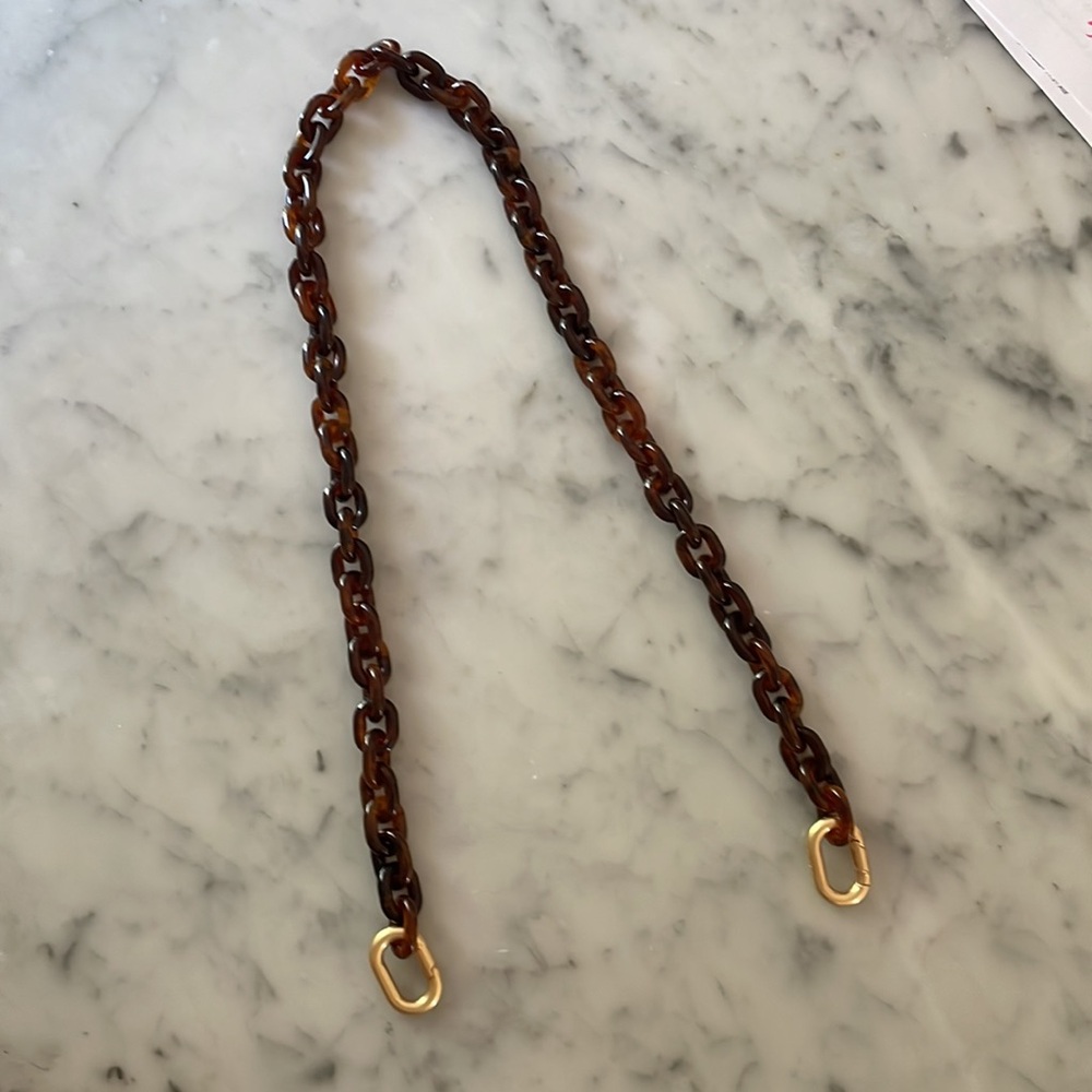 Clare V Shoulder Strap - Tortoise Resin